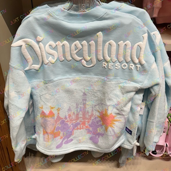 Disneyland Mickey Minnie Park Attractions Fleece Kids Spirit Jersey (Light Blue)